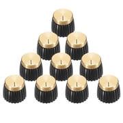 10Pcs Guitar Amplifier Push on Fit Knobs for 6mm/0.24" Dia Potentiometer, Control Knob Black-Gold for Volume Tone Control, Guitar Bass Parts, Chrome