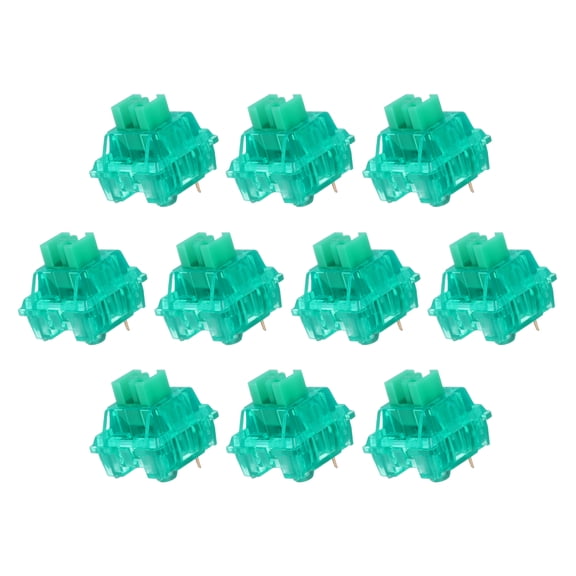 Uxcell 10Pcs Keyboard Switches (3-Pin 40gf Green) - Accurate Dustproof Pre-Lubed Tactile Linear Keyboard Switch Replacement for MX Mechanical/Gaming Keyboard/DIY Replaceable