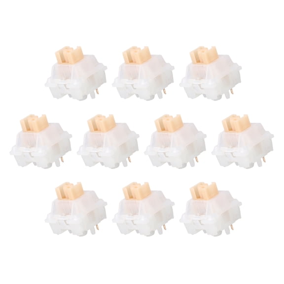 Uxcell 10Pcs Keyboard Switches (3-Pin 45gf Yellow) - Accurate Dustproof Pre-Lubed Tactile Linear Keyboard Switch Replacement for MX Mechanical/Gaming Keyboard/Replaceable