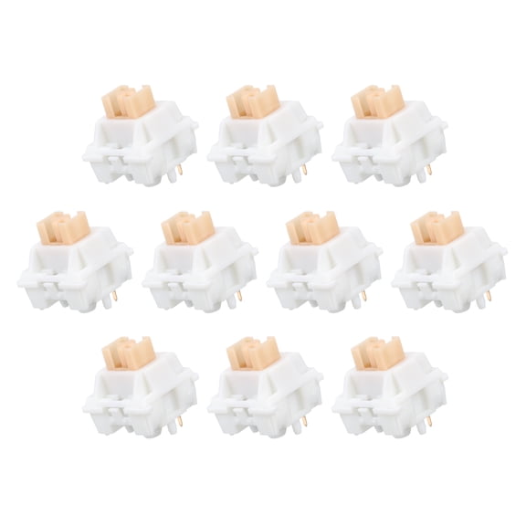 Uxcell 10Pcs Keyboard Switches (5-Pin 50gf Yellow) - Accurate Dustproof Pre-Lubed Tactile Linear Keyboard Switch Replacement for MX Mechanical/Gaming Keyboard/DIY Replaceable