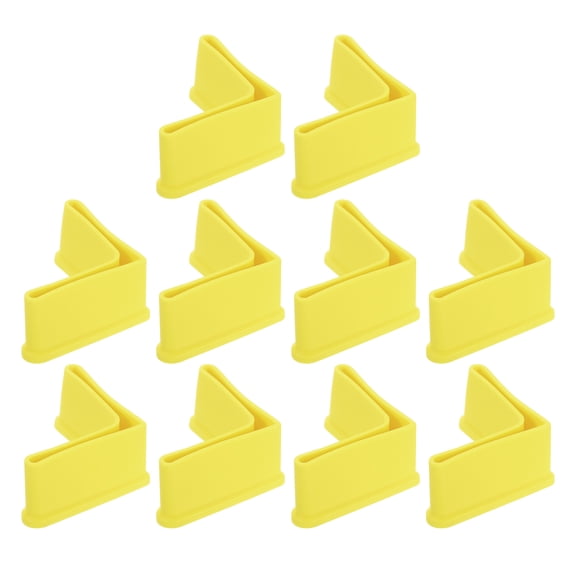 Uxcell L Shape Leg Pads, Furniture Leg Cover Protectors L Shaped Furniture Angle Iron Cap Yellow 2" x 2"(50 x 50mm)