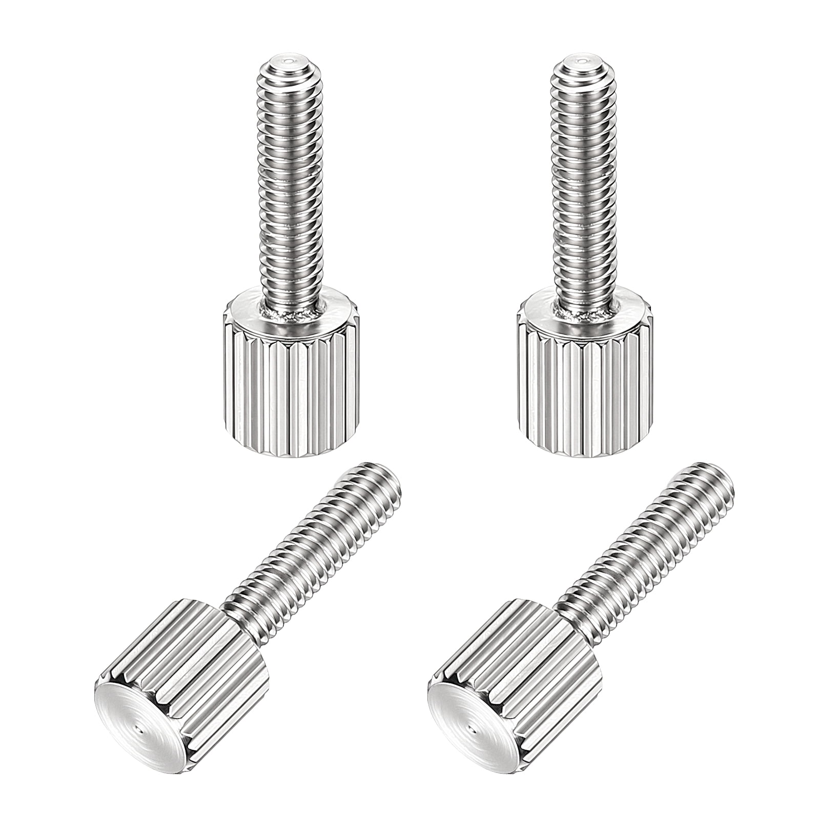 Uxcell 10Pcs M2.5x10mm Knurled Thumb Screws, 304 Stainless Steel Flat ...