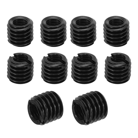 Uxcell 10Pcs M8xM5x7mm Male to Female Thread Repair Insert, Black