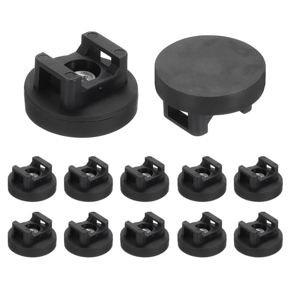 Uxcell 10Pcs Magnetic Zip Tie Mount,31mm Multipurpose Magnetic Cable Clips,Black