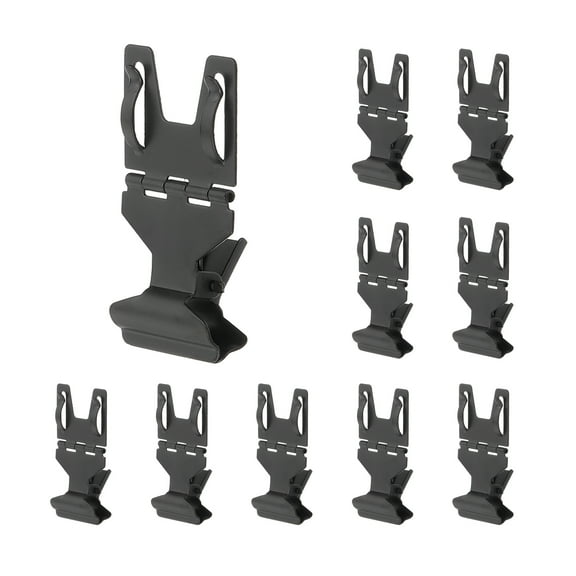 Uxcell 10Pcs Metal Sign Clips Rotatable Sign Holder Stand Clips for Supermarket Retail Display Black