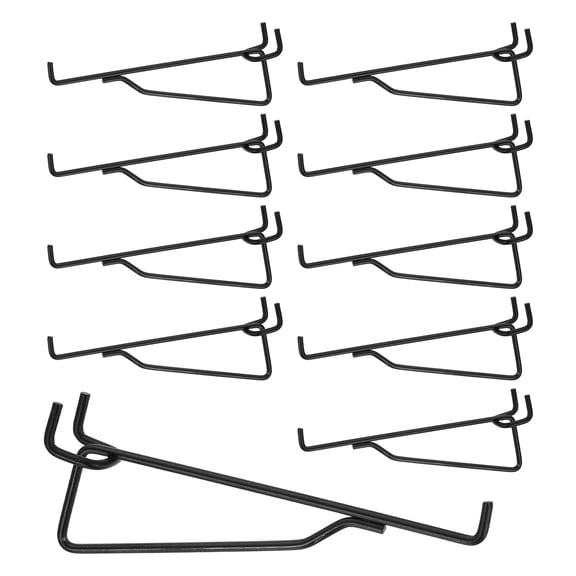Uxcell 10Pcs Pegboard Shelf Hooks, 6.5 in Peg Board Brackets Heavy Duty Peg Board Shelving Hook 0.16"T Fit 0.98" Hole Pegboard for Garage, Office, Art Craft