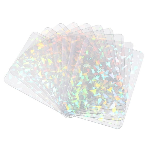 Uxcell 10Pcs Photocard Holder, Holographic Protector Sleeves, Top Opening Fragments