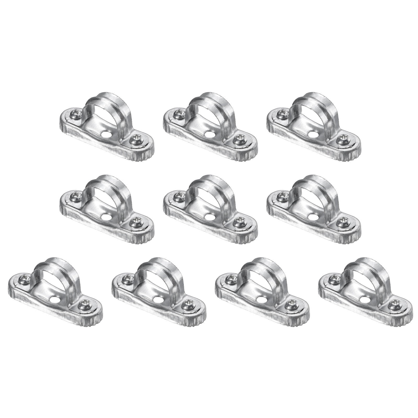 Uxcell 10Pcs Pipe Bracket Clamp, M4 x 20mm Galvanized Carbon Steel Off ...