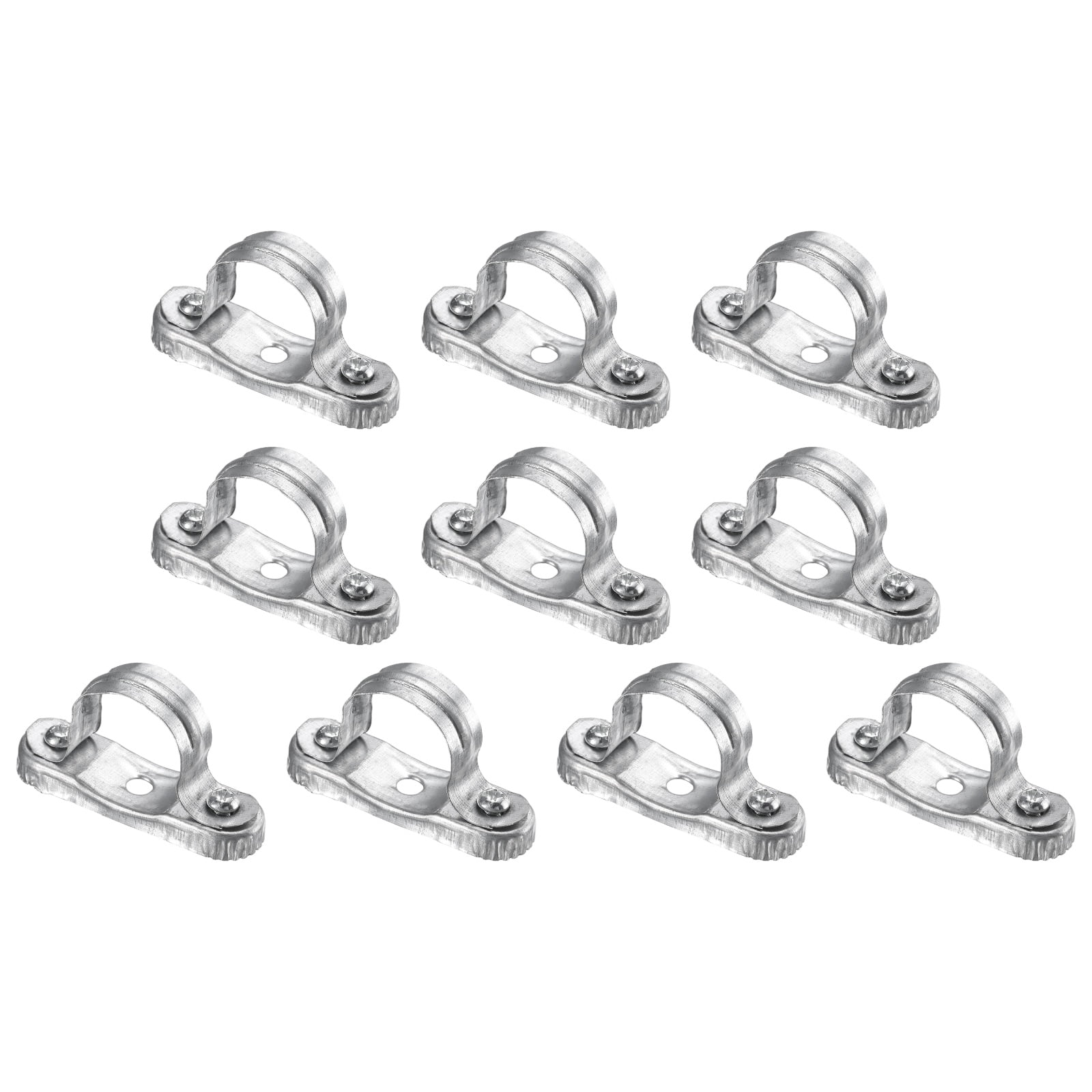 Uxcell 10Pcs Pipe Bracket Clamp, M4 x 25mm Galvanized Carbon Steel Off ...
