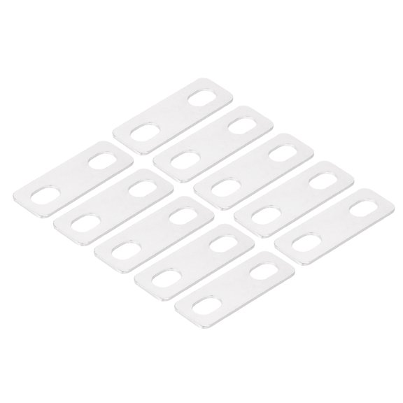 Uxcell 10Pcs Pitch Row 1"(25mm) Bus Bar Connector Red Copper Bus Bars Nickel-Plated for LiFePO4 Cells Busbar Connector, Silver