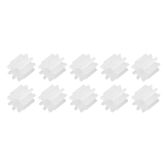 Uxcell 10Pcs Plastic Gears 9 Teeth Plastic Shaft Gears Model 092AA Reduction Gear for RC DIY Robot,White Module 0.5