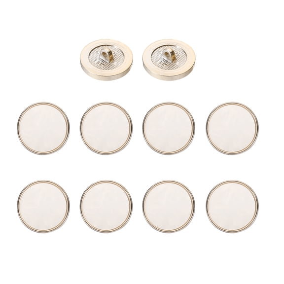 Uxcell 10Pcs Resin Vintage Button, 25mm / 0.98 Fashion Round Button Versatile Sewing Accessories for Blazer Clothes Uniform Jacket Coat DIY Garment, White