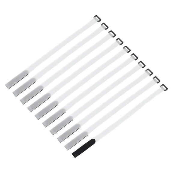 Uxcell 10Pcs Reusable Battery Tie Down Straps,0.8x20" White Nylon Multipurpose Battery Hold Down Adjustable Cinch Strap Hook Loop Fastening Tie for Quadcopter FPV RC Drone Boat Car