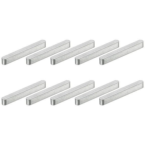Uxcell 10Pcs Round Ended Feather Key, 3x3x25mm Stainless Steel Professional Parallel Drive Shaft Key Stock for Fastener