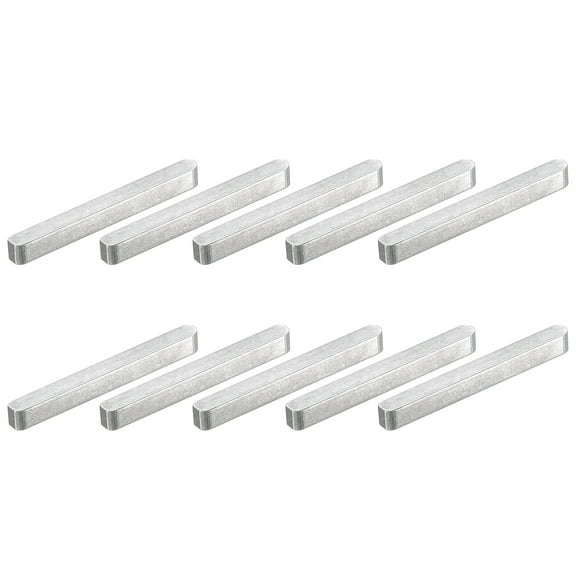 Uxcell 10Pcs Round Ended Feather Key, 4x4x40mm Stainless Steel Professional Parallel Drive Shaft Key Stock for Fastener