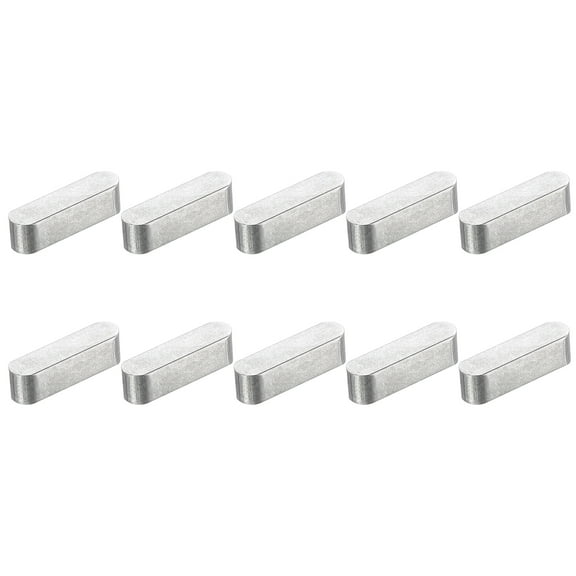 Uxcell 10Pcs Round Ended Feather Key, 6x6x22mm Stainless Steel Professional Parallel Drive Shaft Key Stock for Fastener