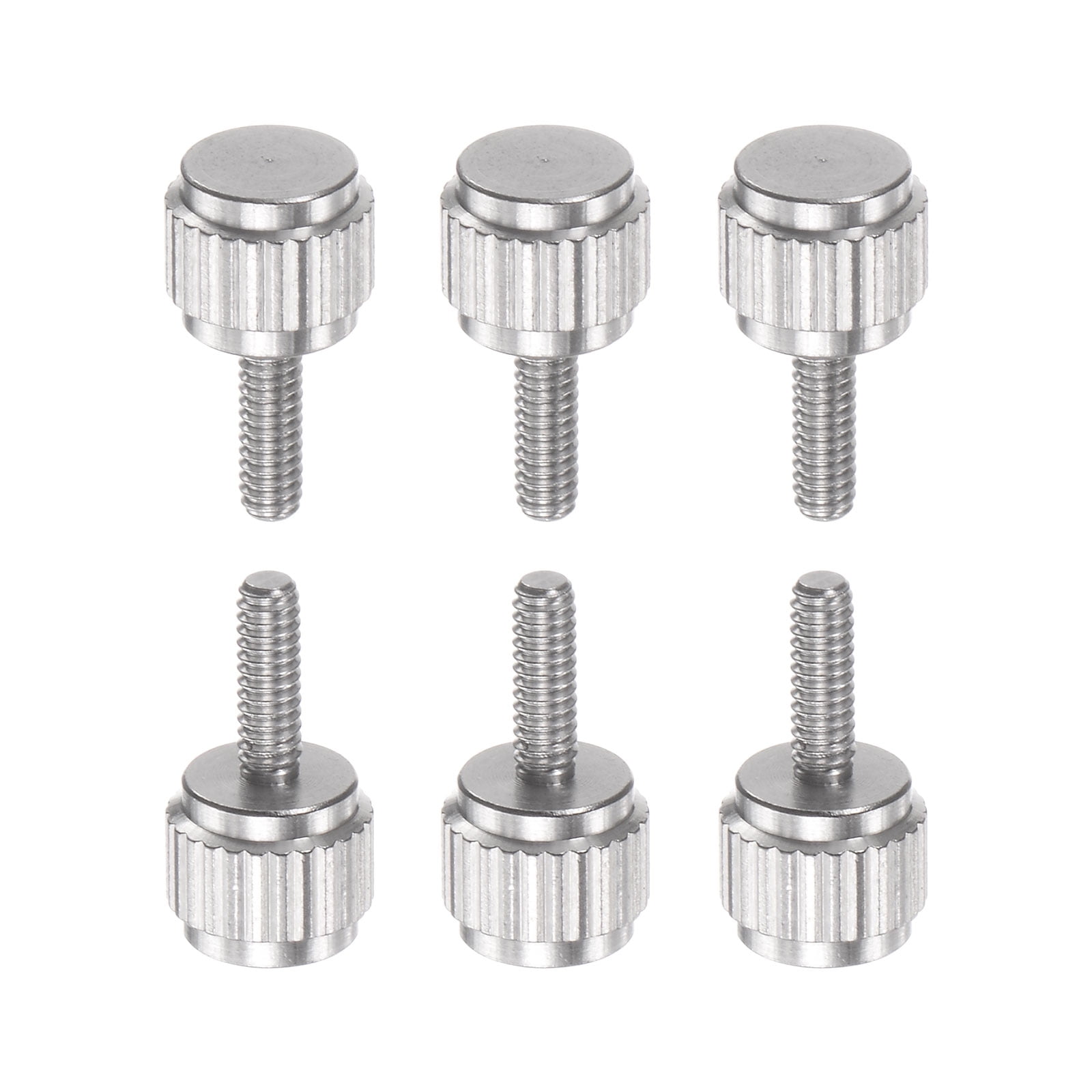 Uxcell 10Pcs Round Flat Head Knurled Thumb M2x6mm Hand Clamping ...