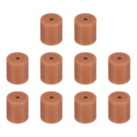 Uxcell 10Pcs Silicone Bed Mounts 3D Printer Heat Bed Silicone Leveling Column Silicone Buffer 18mm for 3D Brown