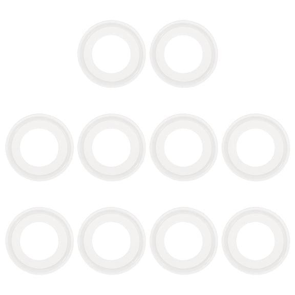 Uxcell 10Pcs Silicone O Ring, 1.95" Silicone O-Rings Gasket Sealing Gasket Washers for 1.26" Clamp for Compressor Valves Pipe Repair Sink Plug Bathtub Plug Faucets, White