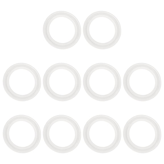 Uxcell 10Pcs Silicone O Ring, 1.99" Silicone O-Rings Gasket Sealing Gasket Washers for 1.5" Clamp for Compressor Valves Pipe Repair Sink Plug Bathtub Plug Faucets, White