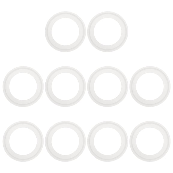 Uxcell 10Pcs Silicone O Ring, 3.05" Silicone O-Rings Gasket Sealing Gasket Washers for 2.24" Clamp for Compressor Valves Pipe Repair Sink Plug Bathtub Plug Faucets, White