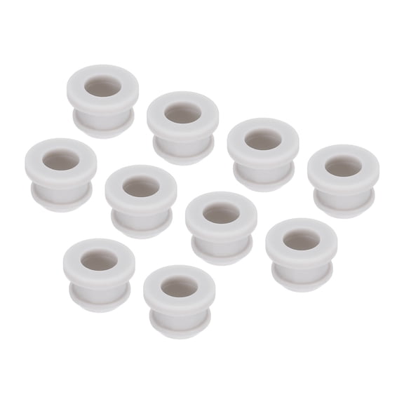 Uxcell 10Pcs Snap Rubber Grommet Plug Mount Dia 10.5mm ID 7.5mm Seal Anti-Scratch for Electrical Box Cable Pipe, Grey