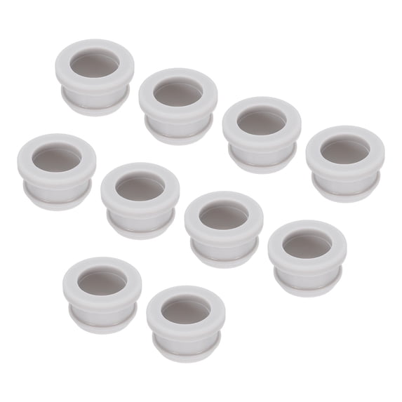 Uxcell 10Pcs Snap Rubber Grommet Plug Mount Dia 19mm ID 15mm Seal Anti-Scratch for Electrical Box Cable Pipe, Grey