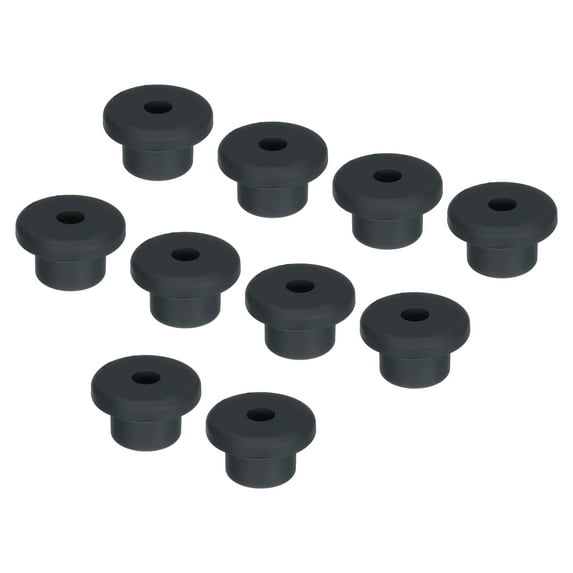 Uxcell 10Pcs T Type Rubber Grommet Mount Dia 15mm 23x6x14mm Seal Protection Flexible Hole Plugs Cable Pipe Black
