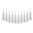thumbnail image 1 of Uxcell 10Pcs Tassel Garland Banner Tissue Paper for Streamers Party Decorations, Valentine's Day Birthday Decor for Women with Rope and Tie Wire (Black Point, 14.6Inch), 1 of 6