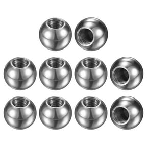Uxcell 10 Pcs Threaded Ball Nut Knobs M4 x 0.31'' 304 Stainless Steel Female Thread Ball Cap
