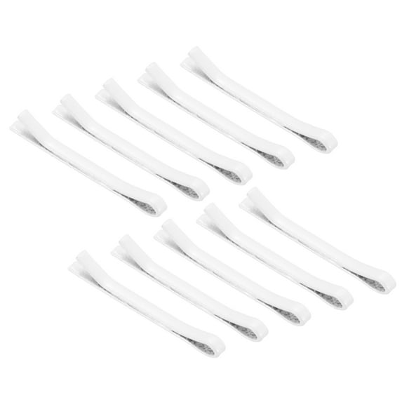Uxcell 10Pcs Tiny Doll Hair Pins, 0.59" White Mini Metal Hair Clips Bobby Pins