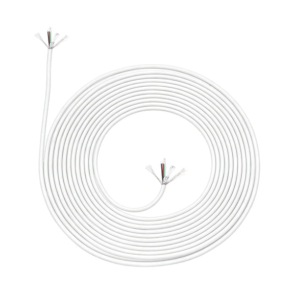 Uxcell 10Pcs USB 4 Core Bare Wire 28AWG x 4C 32.81ft White / UL2725 Double Shielded Cable,DIY USB 2.0 Data Cable for Computer Peripherals,Smart Home Devices,Surveillance System