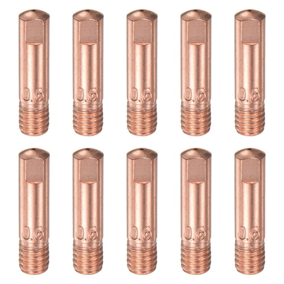 Uxcell 10Pcs Welder Tips .020" Bore Diameter M6 Copper Contact Tip for MIG 15AK Welding Torch Gun