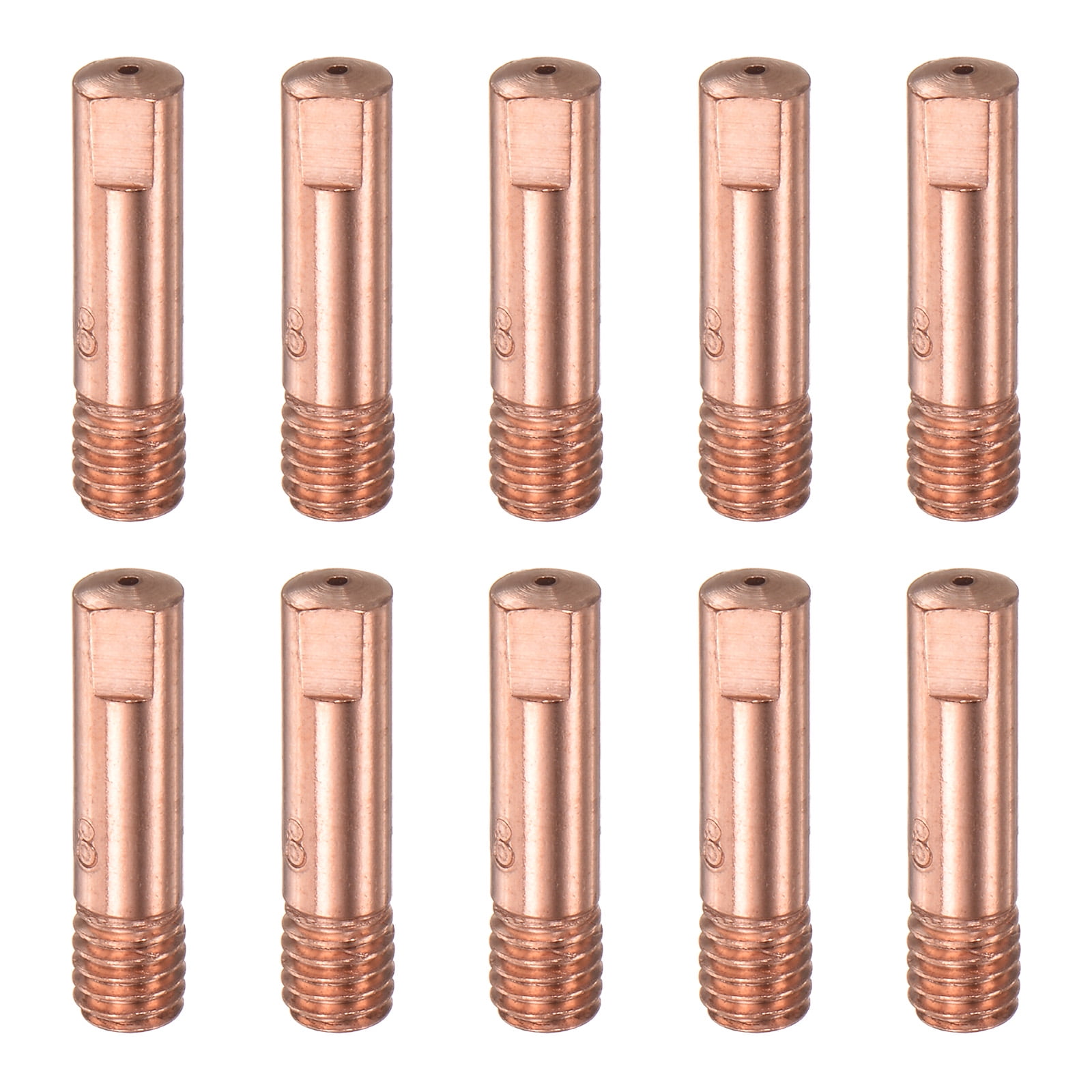 Uxcell 10Pcs Welder Tips .030" Bore Diameter M6 Copper Contact Tip for