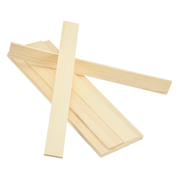 Uxcell 10Pcs Wood Strips Slats, 3/16" x 11/4" x 12" Thin Wood Sticks Flat Square Wooden Dowels Rods Unfinished Pine Sticks for Crafts DIY Woodworking Model Making - 5x30x300mm