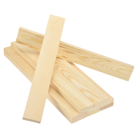 Uxcell 10Pcs Wood Strips Slats, 3/8" x 15/8" x 12" Thin Wood Sticks Flat Square Wooden Dowels Rods Unfinished Pine Sticks for Crafts DIY Woodworking Model Making - 10x40x300mm