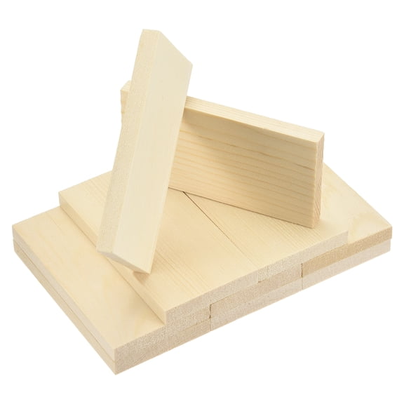 Uxcell 10Pcs Wood Strips Slats, 5/16" x 2" x 4" Thin Wood Sticks Flat Square Wooden Dowels Rods Unfinished Pine Sticks for Crafts DIY Woodworking Model Making - 8x50x100mm