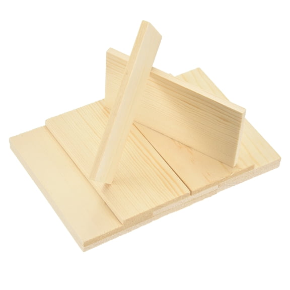 Uxcell 10Pcs Wood Strips Slats, 5/32" x 2" x 4" Thin Wood Sticks Flat Square Wooden Dowels Rods Unfinished Pine Sticks for Crafts DIY Woodworking Model Making - 4x50x100mm