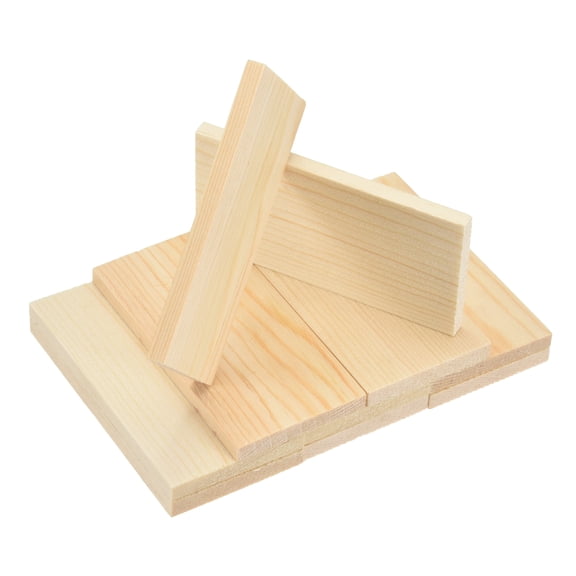 Uxcell 10Pcs Wood Strips Slats, 9/32" x 2" x 4" Thin Wood Sticks Flat Square Wooden Dowels Rods Unfinished Pine Sticks for Crafts DIY Woodworking Model Making - 7x50x100mm