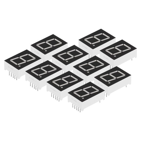 Uxcell 10Pin 0.8"x1.1"x0.4" Common Anode 2.1V LED Display Digital Tube Red 20 Pack
