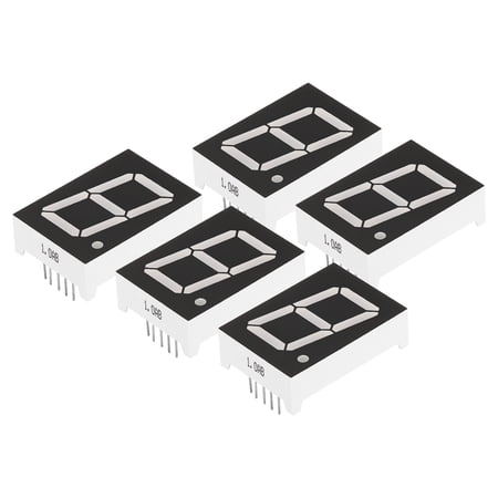 Uxcell 10Pin 0.9"x1.3"x0.4" Common Cathode 3.3V LED Display Digital Tube Blue 5 Pack