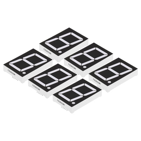 Uxcell 10Pin 1.5"x2.2"x0.4" Common Cathode 3.6V LED Display Digital Tube Red 6 Pack