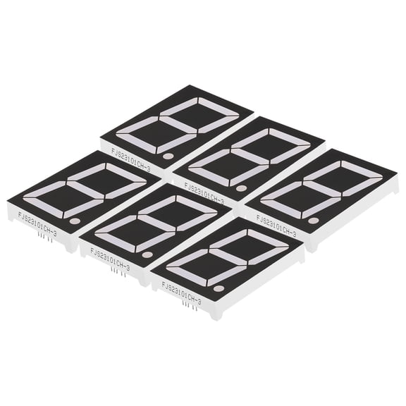 Uxcell 10Pin 1.9"x2.7"x0.5" Common Cathode 5.4V LED Display Digital Tube Red 6 Pack
