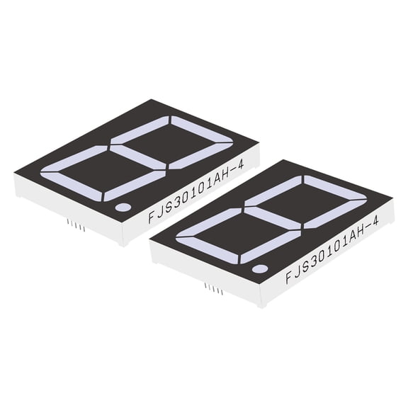 Uxcell 10Pin 2.6"x3.4"x0.5" Common Cathode 7.2V LED Display Digital Tube Red 2 Pack