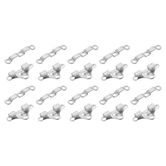 Uxcell 10Set Copper Sewing Hooks and Eyes Closure Set (21x11.5mm, Silver)