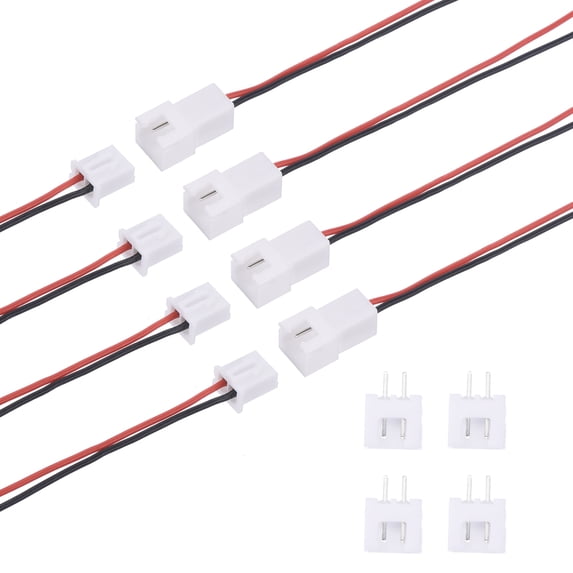 Uxcell 10Sets XH2.54mm 2Pin Male and Female Connector Kit Silicone Wire ...