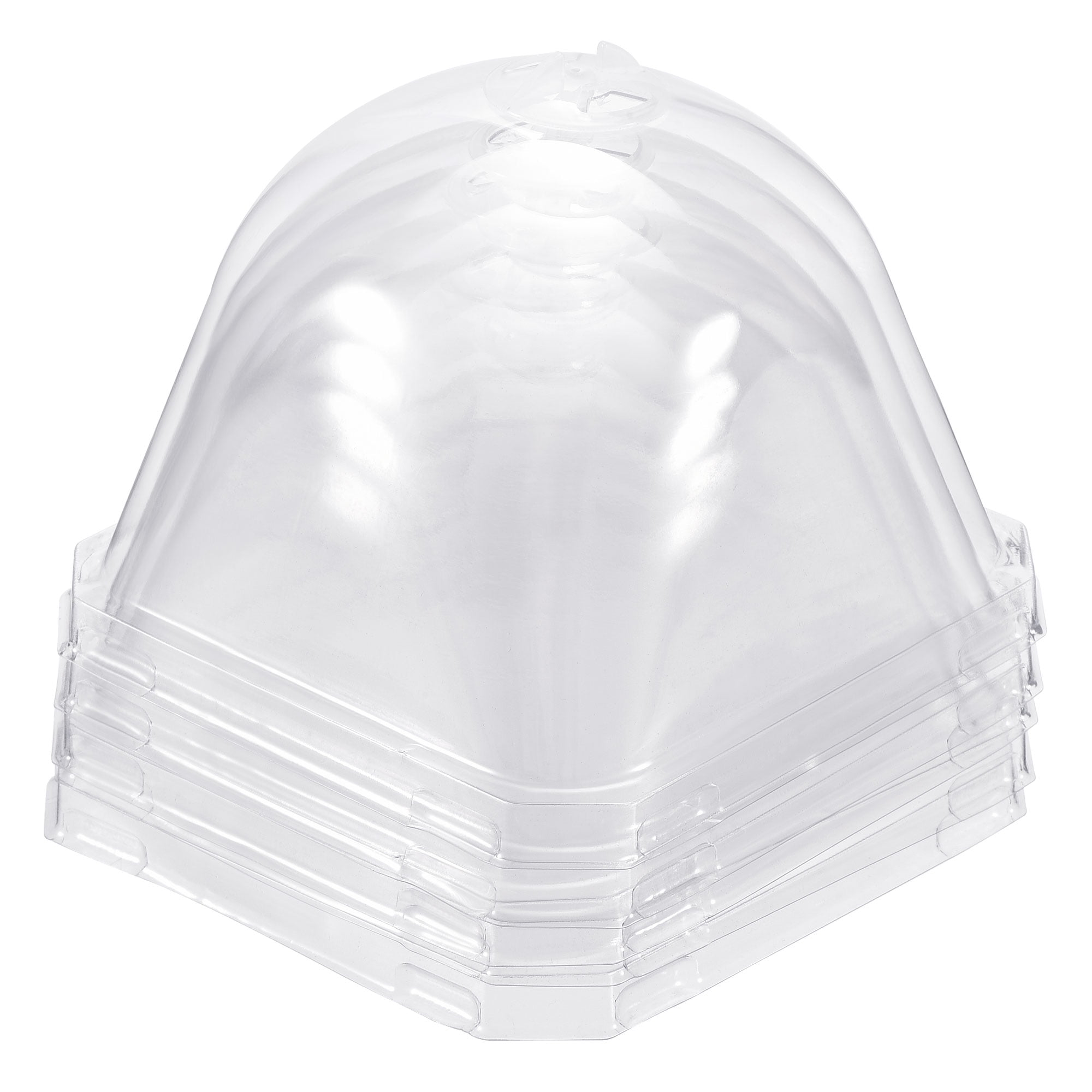 Uxcell 10cm x 10cm Garden Cloche Dome Square Plastic Humidity Plant ...