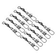 thumbnail image 1 of Uxcell 10kg 22LBS Stainless Steel Fishing Barrel Swivel Snap, Black 50 Pack, 1 of 4