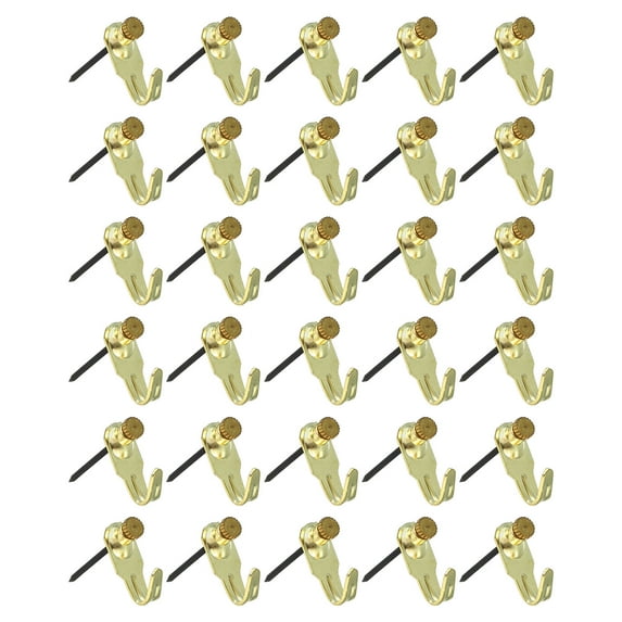 Uxcell 10lbs Picture Hangers Photo Wall Hanging Hooks Nails Hardware Wall Pins Picture Hanging Kit 30 Set