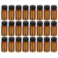 thumbnail image 1 of Uxcell 10mL Glass Vials with Screw Caps Liquid Sample Vial Storage, Amber 24Pcs, 1 of 5